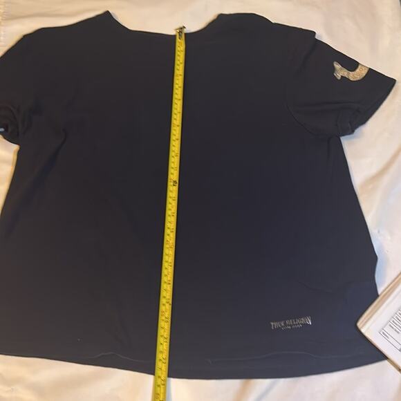 True Religion Blue Short Sleeve Crewneck Tee L Unisex Classic Preppy Nautical - Picture 7 of 8